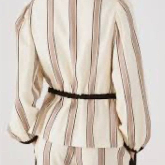 Dress To Park Stripe Linen Print Jacket with Black Accents NWT - Picture 4 of 13